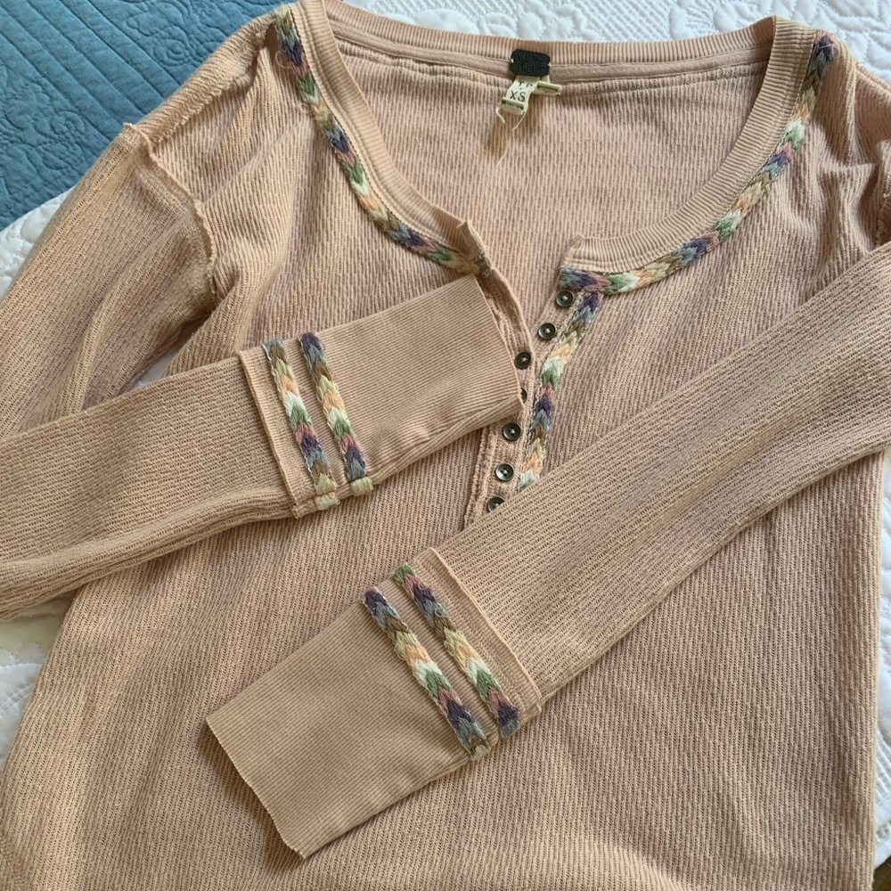 Free people long sleeve cuff thermal